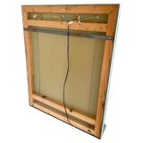 Miroir mural vintage en verre vert d'eau, Italie, années 1970