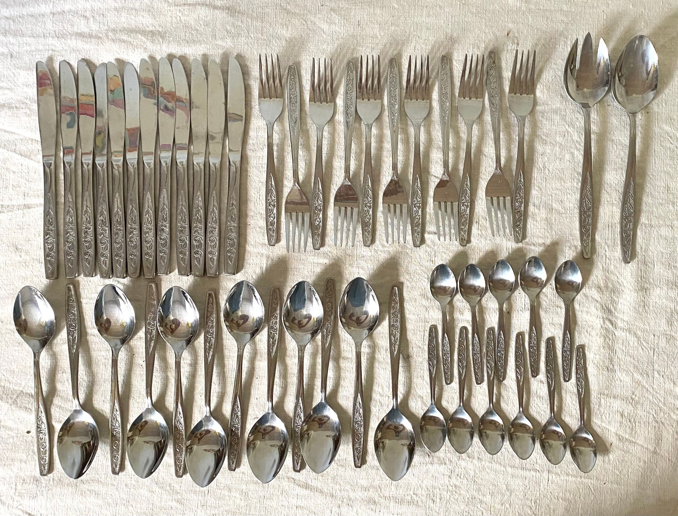 Stainless steel housewife 60s, table cutlery