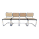 Set of 4 Marcel Breuer chairs model B32 in cane