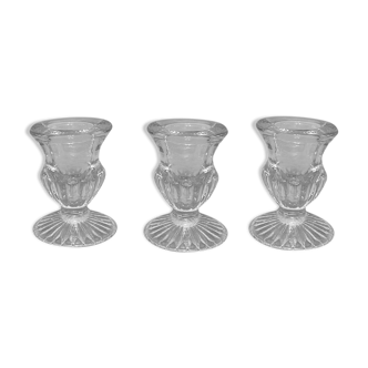 Glass candlesticks