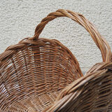 Old light wicker log basket