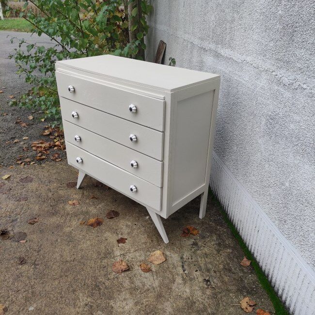 Commode vintage pieds compas
