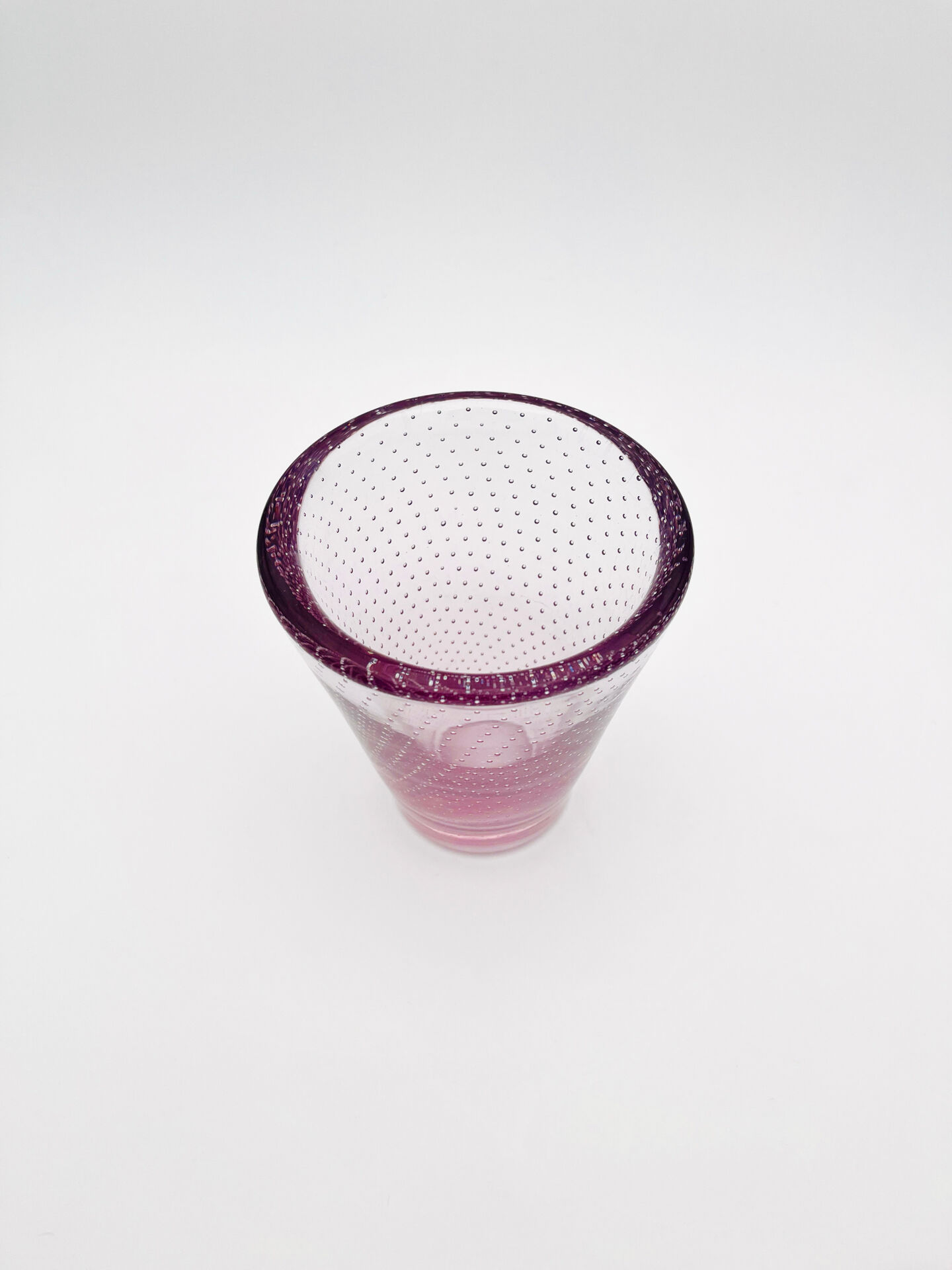 Murano Vase Archimede Seguso Bullicante Amethyst 1950