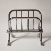 Chrome tubular steel magazine holder, Le Zack 1980