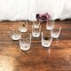 Set of 8 cut glass shot glasses France Arcoroc