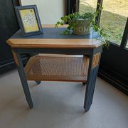 WOOD GUERIDON, CANING AND ANTHRACITE
