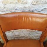 Maison Regain chairs in elm and leather