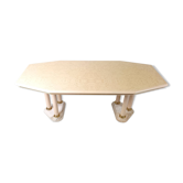 Table à manger vintage laquée beige, 1970