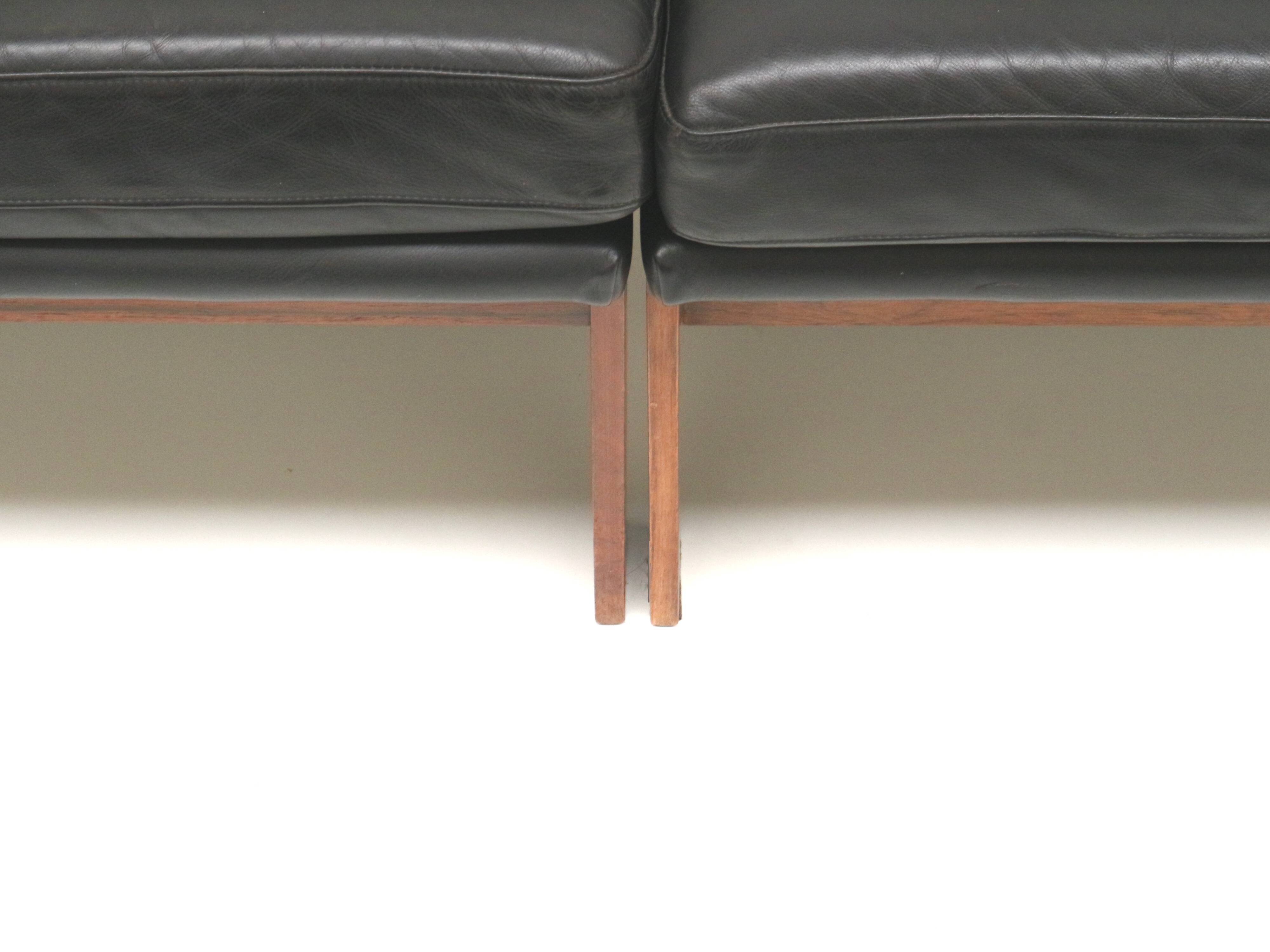 2x Moduline armchairs designed by Ole Gjerløv Knudsen & Torben Lind for Cad