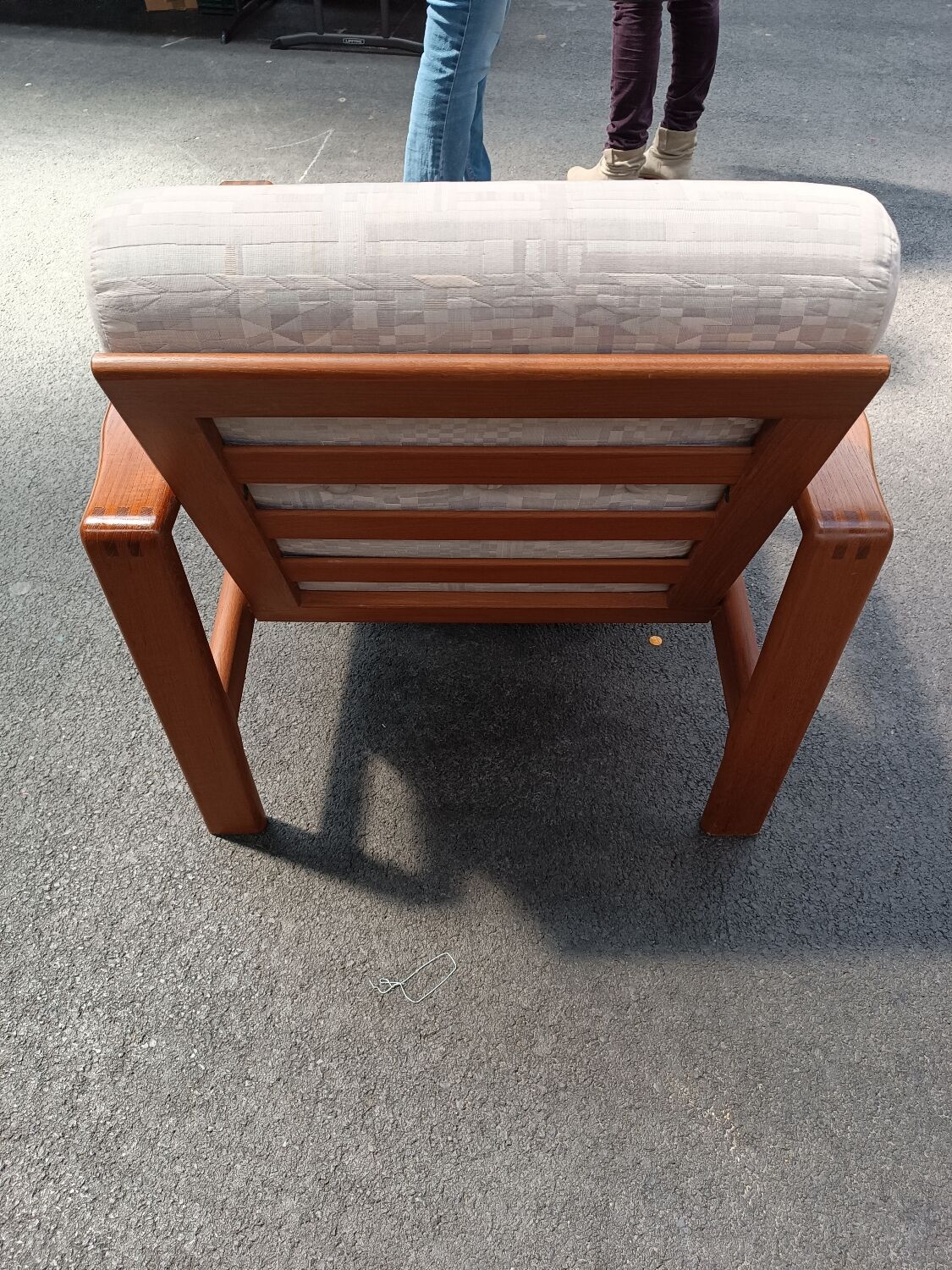 Scandinavian armchair solid teak 60s