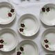 Set of 9 Salins hollow plates, Ninon pattern, French vintage, authentic, rare, countryside