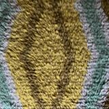 Mid-century Modern High Pile, Yellow, Aquamarine & Grey Rya Rug, Sweden, 1960s