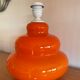 Supertone table lamp - orange opaline and vintage fabric