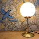 Vintage table lamp in white opaline