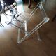 Folding side table in plexiglass with removable top – Vintage design
