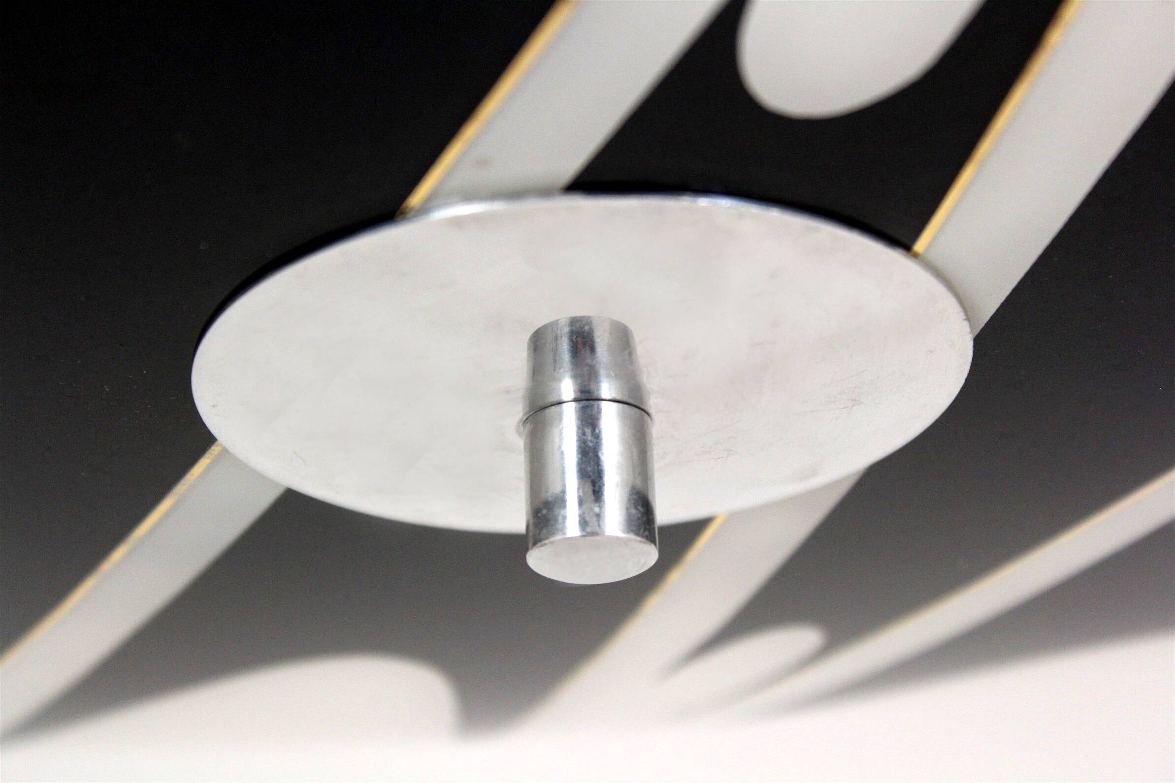 Large Vintage Czechoslovakian Opaline Glass Pendant Lights, 1970s, Set of 2