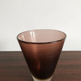 Paolo venini italian midcentury glass vase “incisi” serie, 1956