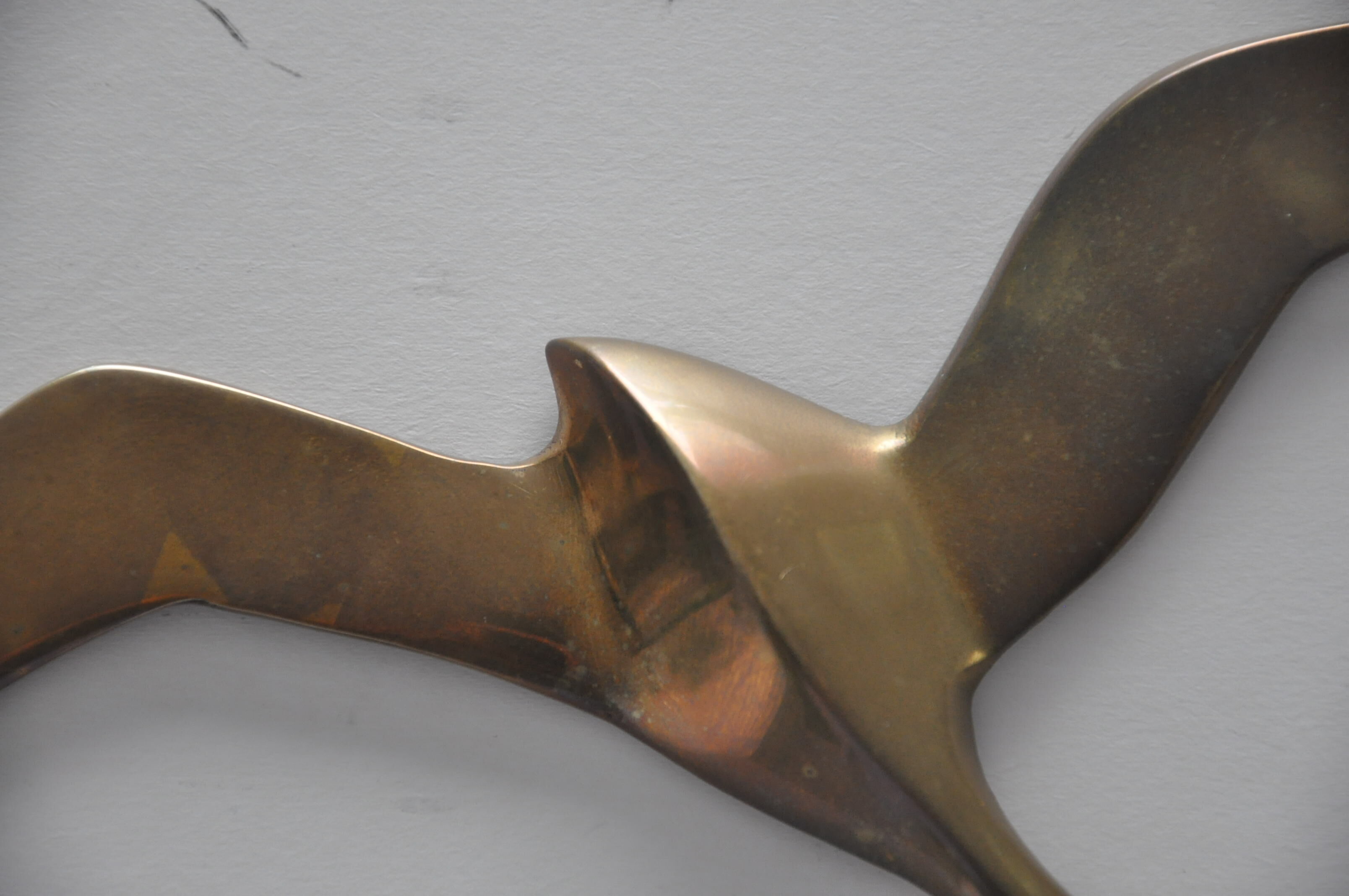 Bird seagull or swallow to hang brass from the 70s