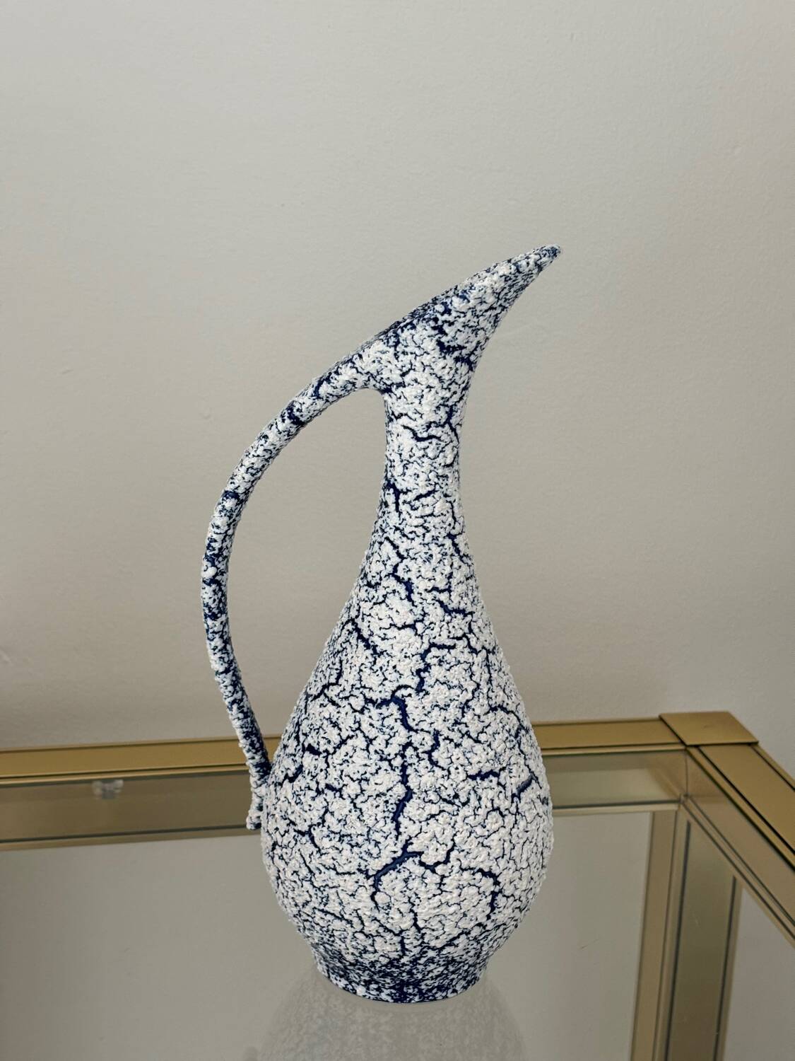 70' cracked ceramic vase