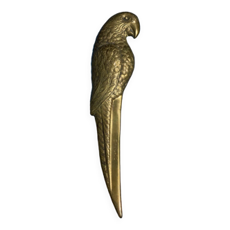 Parrot brass paper cut