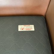Vintage retro danish mid-century g. thams 3 person sofa in brown leather