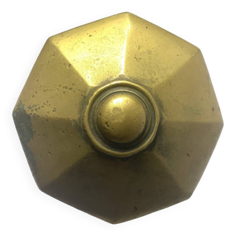 Octagonal brass door handle