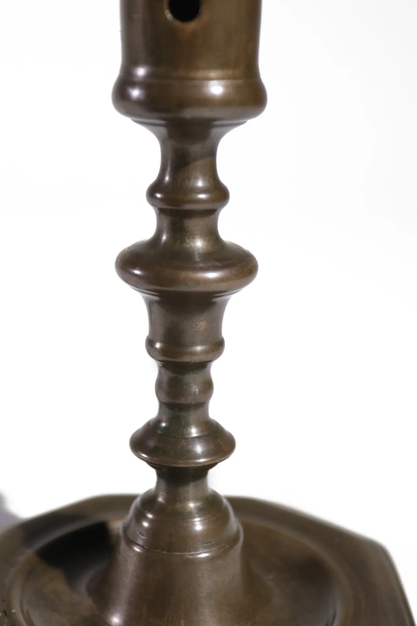 Early 18th-century French bronze candlestick