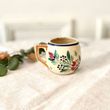 Quimper HB earthenware coffee cup