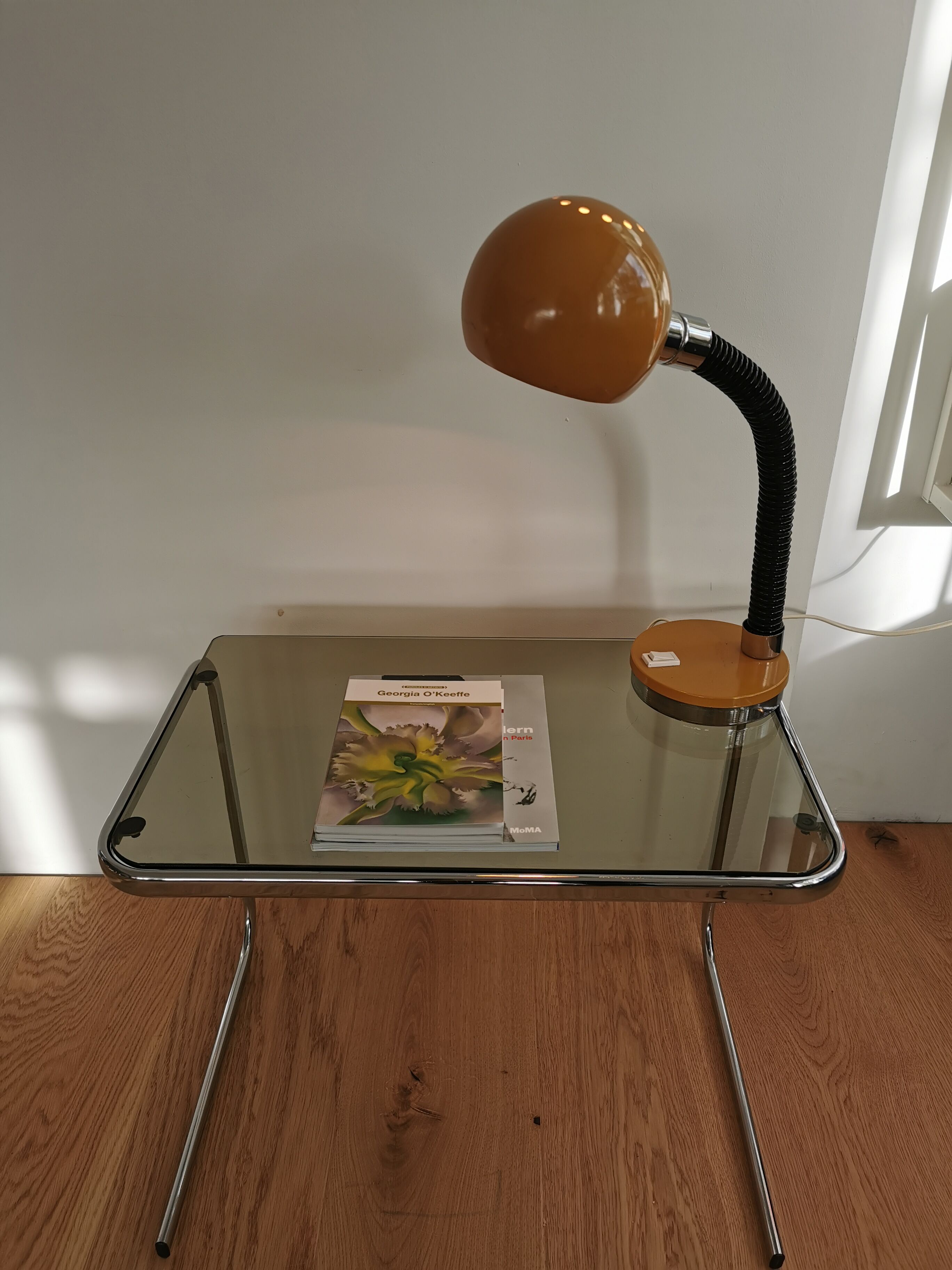 Vintage chrome side table