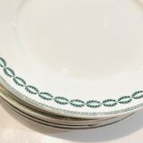 6 plates Sarreguemines Nobilis decoration crown