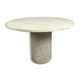 Travertine dining table diameter 120