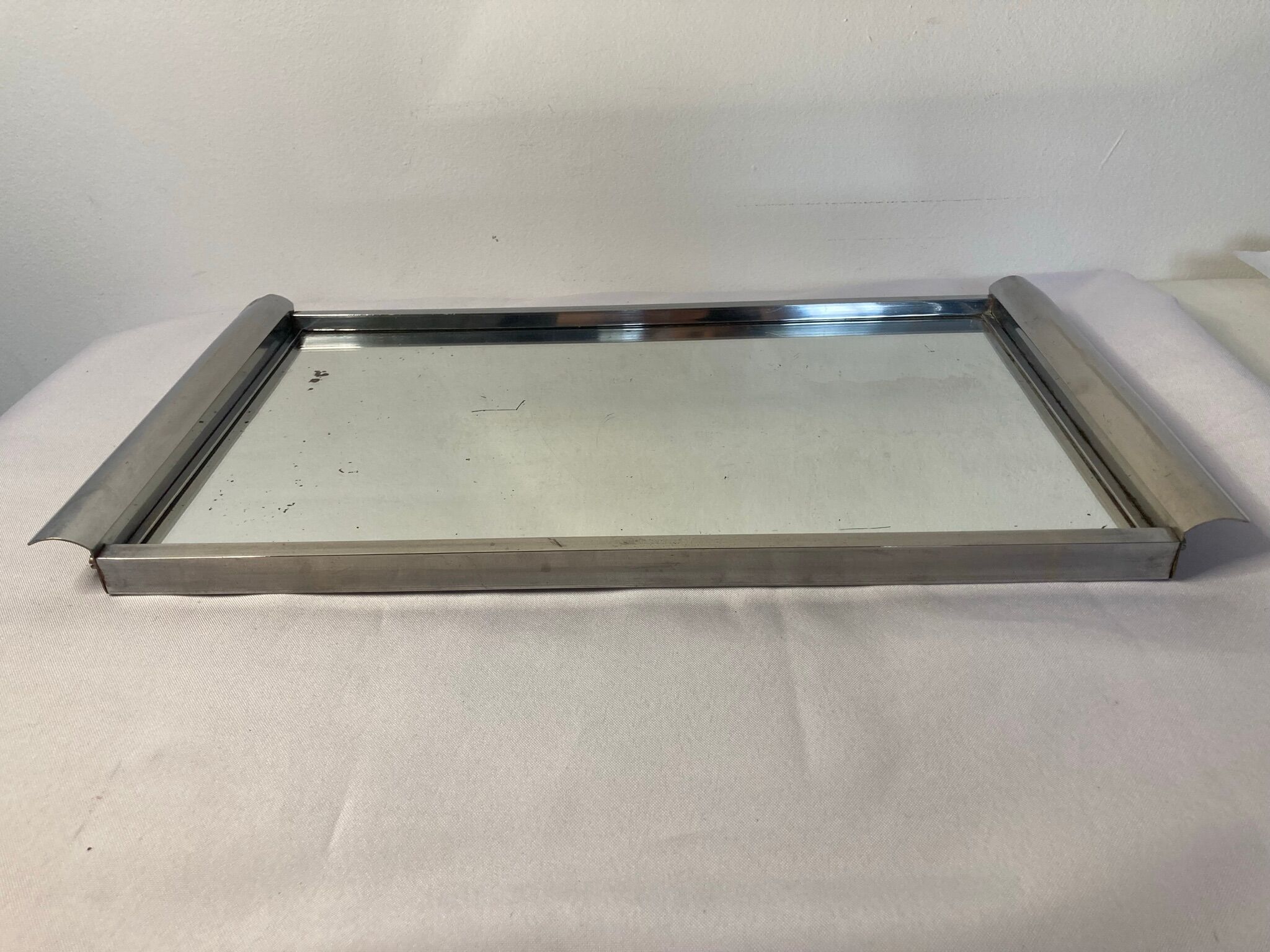 Art Deco mirror tray and chrome around 1930
