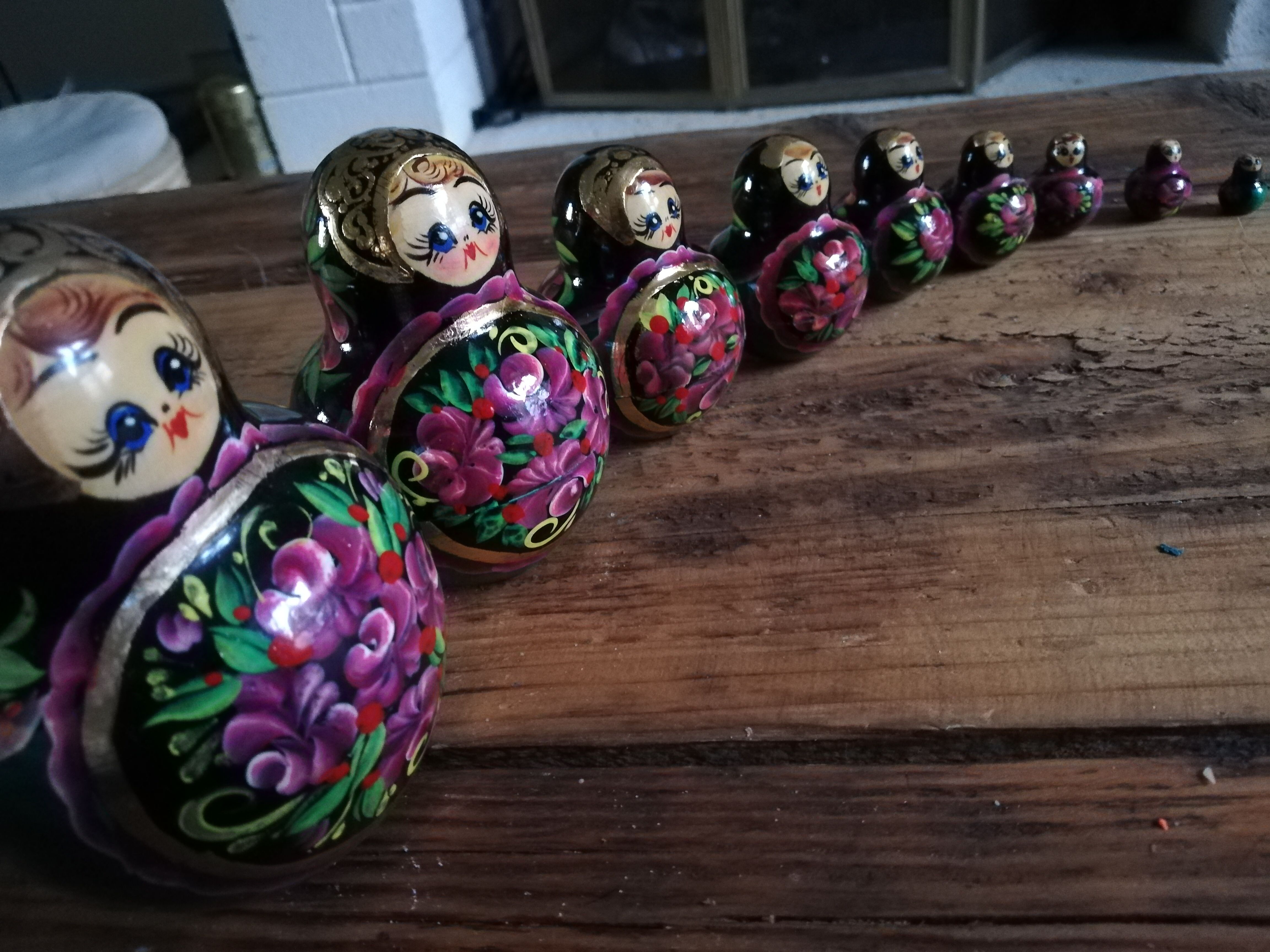 Russian matriochka sad dolls