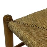 Vintage Stool Danish Papercord Rope Stool Mid Century Ottoman