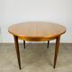 Scandinavian round extendable table, teak, 1960s