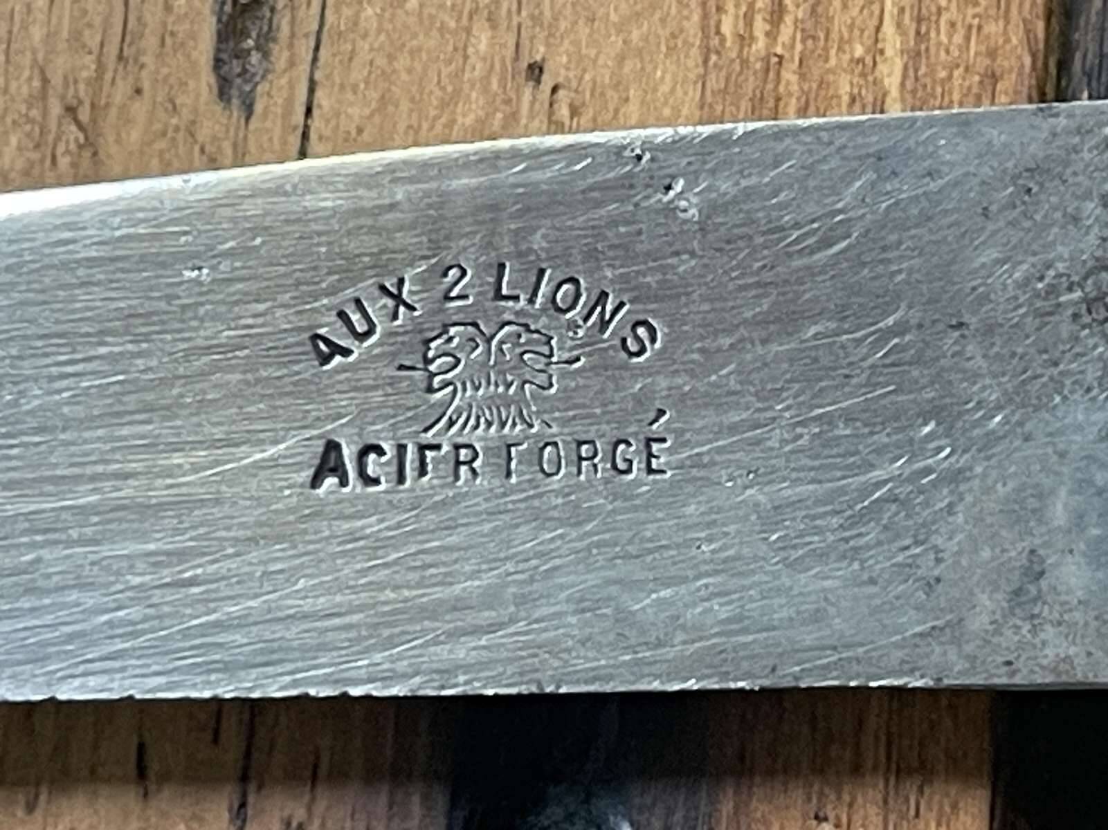 Set of 12 silver-plated metal knives with steel blades from the early 20th century