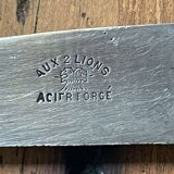 Set of 12 silver-plated metal knives with steel blades from the early 20th century