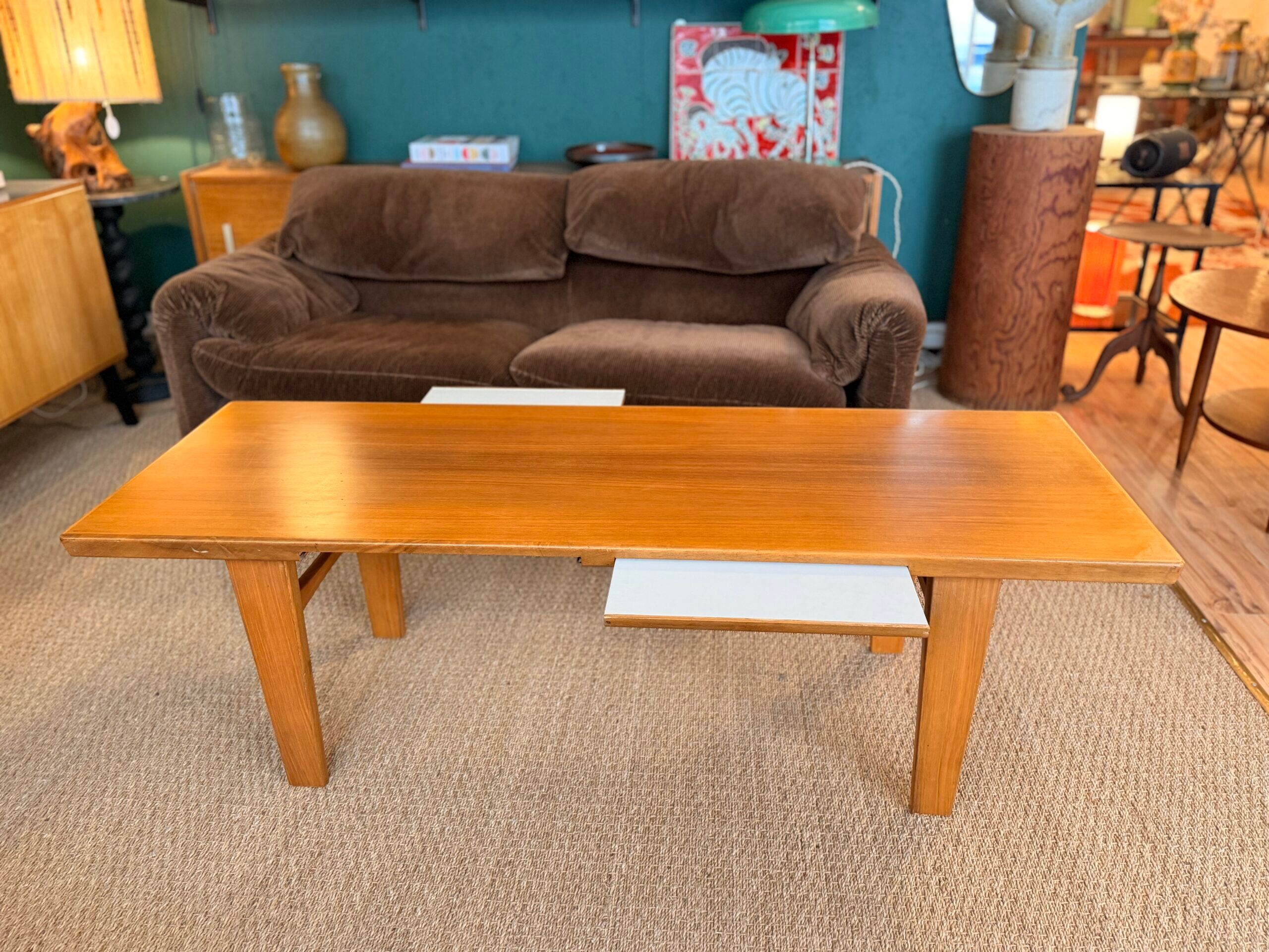 Table basse Wilhelm Renz des années 60 en hêtre