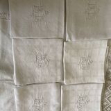 Set of linen towels monogram BD