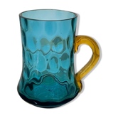 Mug cup Georges Sand Verrerie de Portieux XIX th century