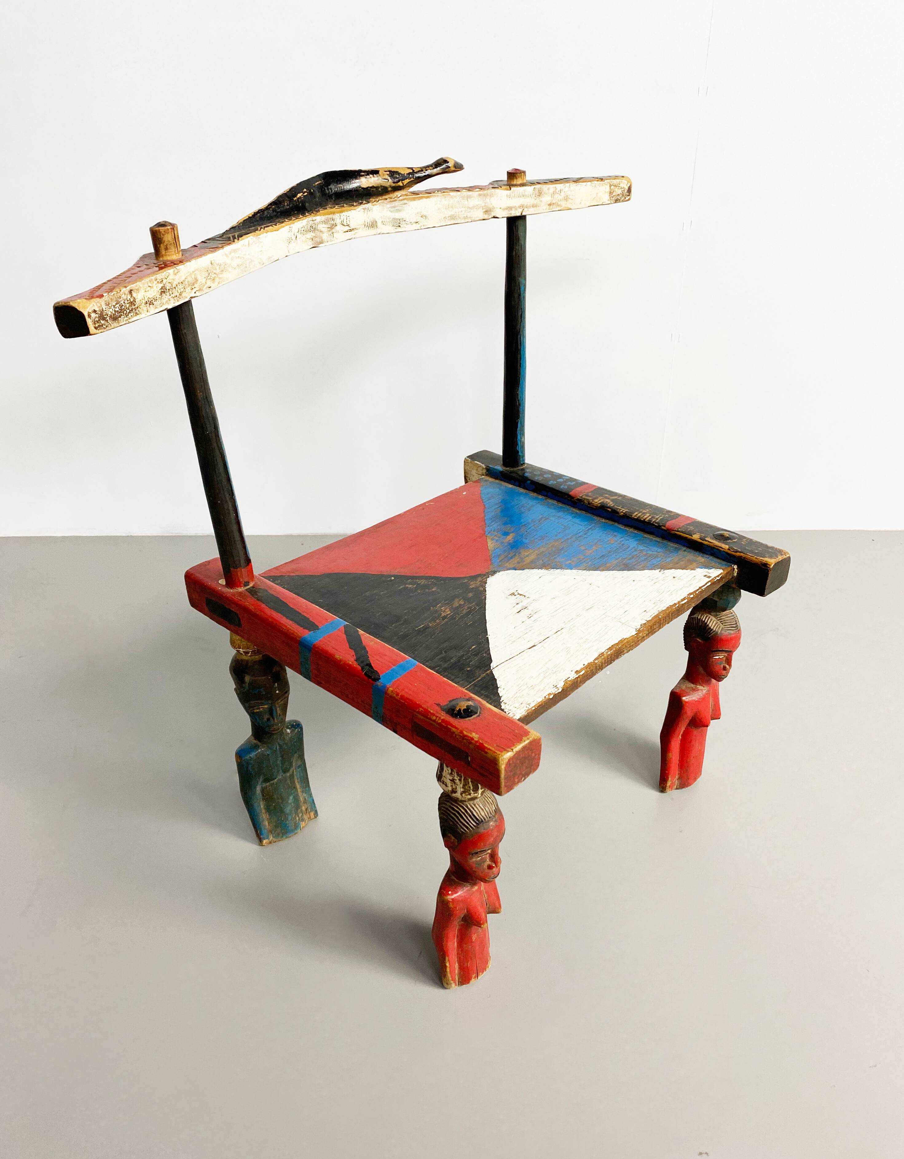 Vintage Senufo Chair, Côte d'Ivoire, c.1980