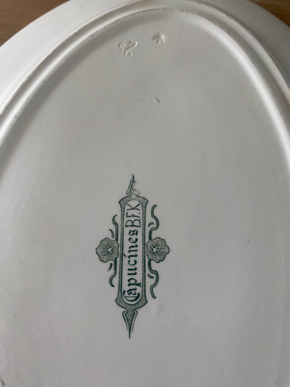 BFK Boch Frères Keramis oval dish, Capucines model, small model