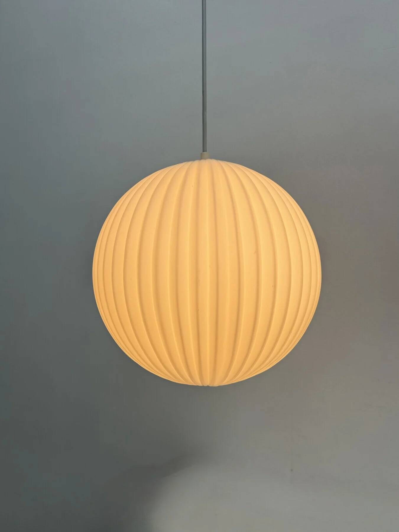 Rare Louis Kalff for Philips opaline glass pendant light, 1960s