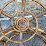 Paire de fauteuils en rotin  ou loveuses années 70