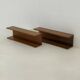 Set of two Danish Teak Wall Shelves Mid-Century