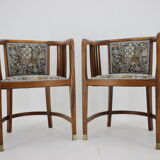 1900s pair of viennese secession armchairs