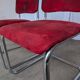 Cesca Style Dining Chair: Red Fabric, Tubular Frame, 1970s ( 2 in stock)
