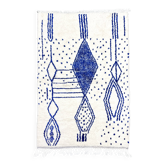 Tapis berbère marocain Azilal à motifs bleu majorelle 2,42x1,50m