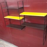 3 studs with 5 tablets, yellow and brown 97x90cm