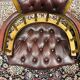 Ensemble de chaises de bureau Chesterfield Captain anglaises rouges